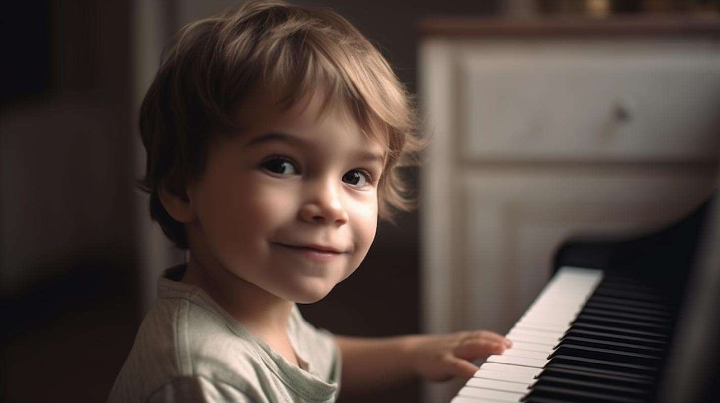Gra na pianinie dla dzieci