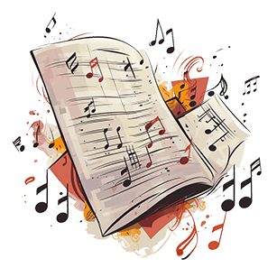 Zeszyt z różnymi nutami