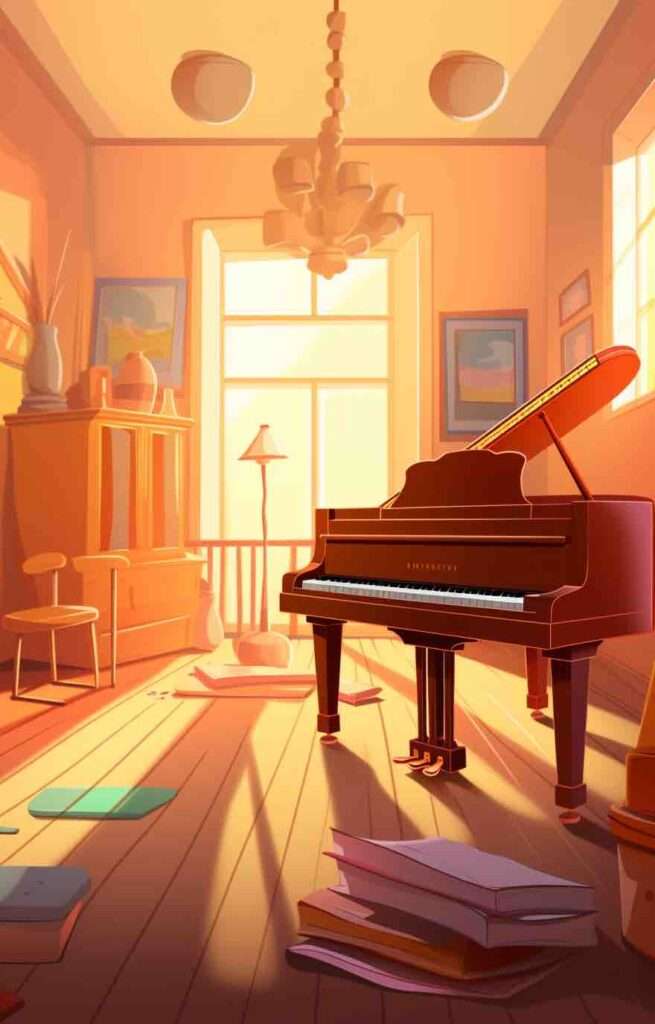 Puszta szkoła pianina